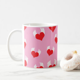 Flygande hjärtkaffe Mugg