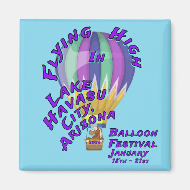Flygande hög i Sjö Havasu City Arizona Magnet (Framsidan)