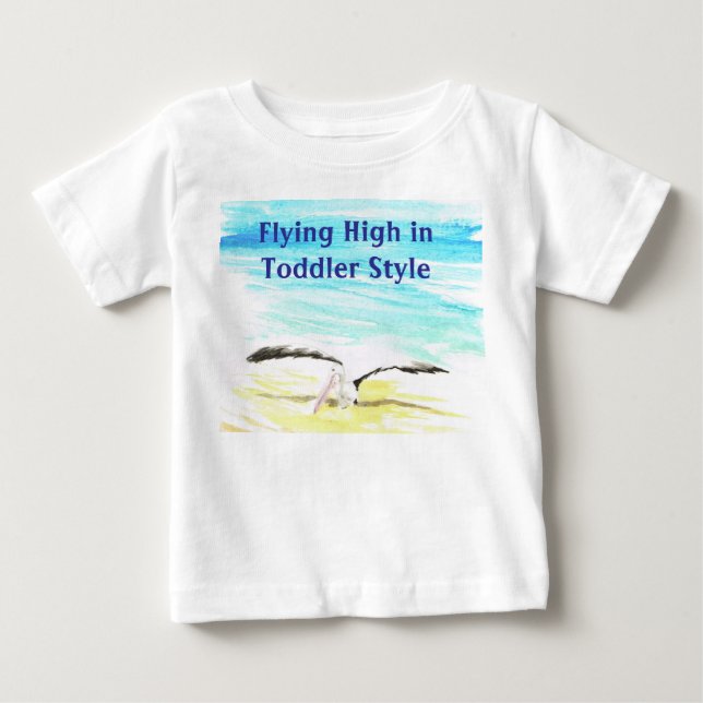 Flygande hög i Småbarn Stil T Shirt (Framsida)