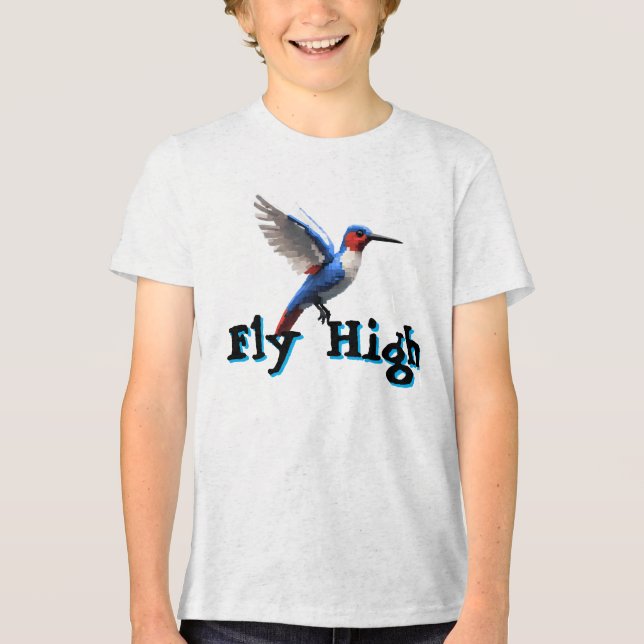 Flygande höghummingbird- t shirt (Framsida)