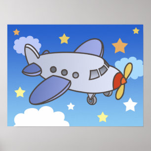 Flygande Högt Flygplan Poster