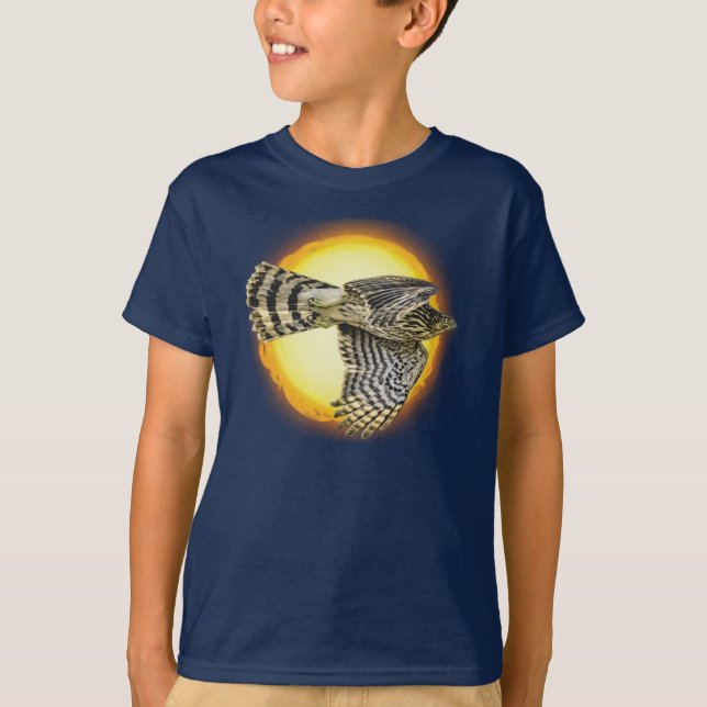Flygande hök Eld  T Shirt (Framsida)