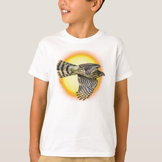 Flygande hök Eld  T Shirt (Framsida)