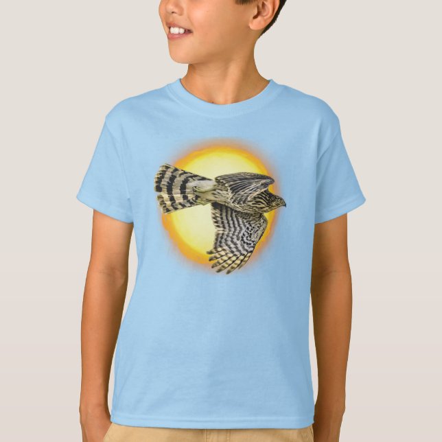 Flygande hök Eld  T Shirt (Framsida)