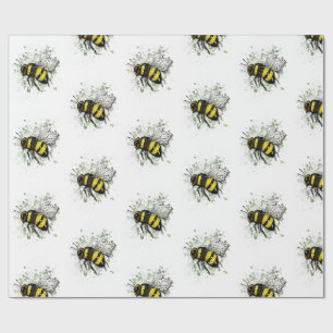 Flygande humla, frihandsteckning av insekter i dig presentpapper