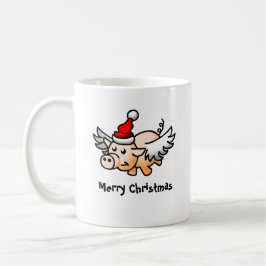 Flygande julgris på klassisk mugg