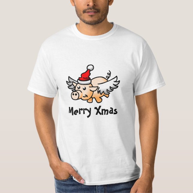 Flygande julgris t-shirt (Framsida)