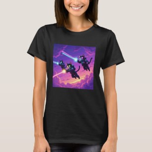 Flygande katter som skjuter laser t shirt