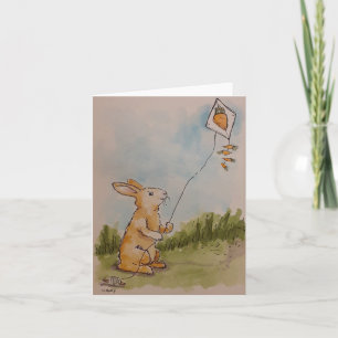 Flygande Kite Hare Kort