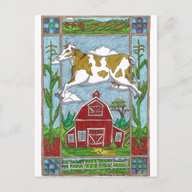 Flygande kö vykort (Framsida)