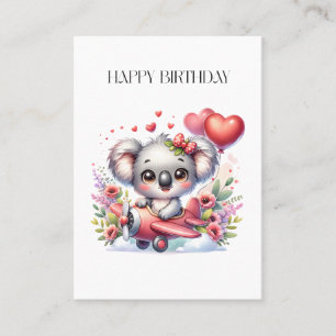 Flygande Koala Födelsedag Visitkort