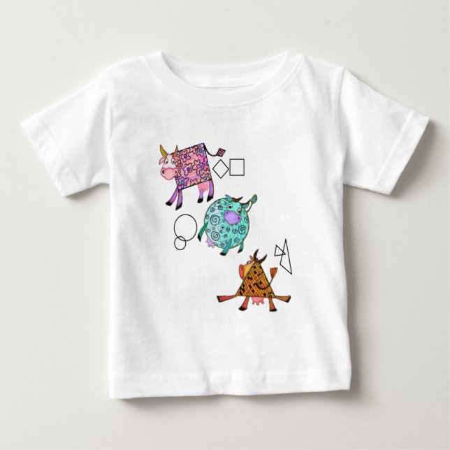 Flygande kor Baby T-Shirt (Framsida)