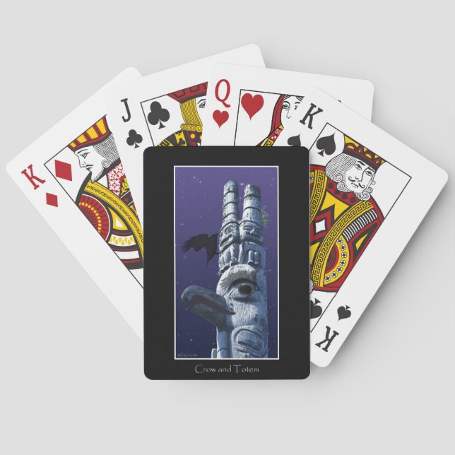 Flygande Kråka och Totem Pole Haida Pack Kortlek (Baksidan)