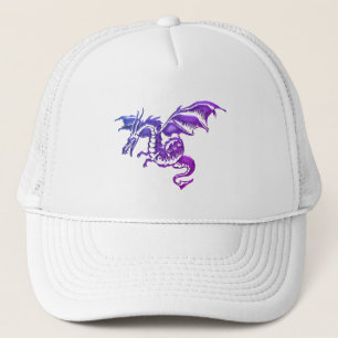 Flygande Lila Dragon mot White Keps