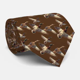 Flygande Mallard Ankor på Brown Slips