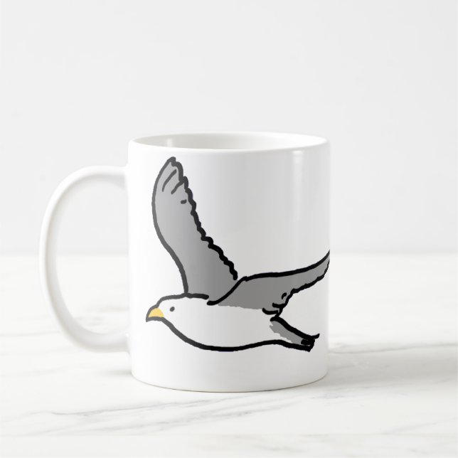 Flygande måsar kaffemugg (Vänster)