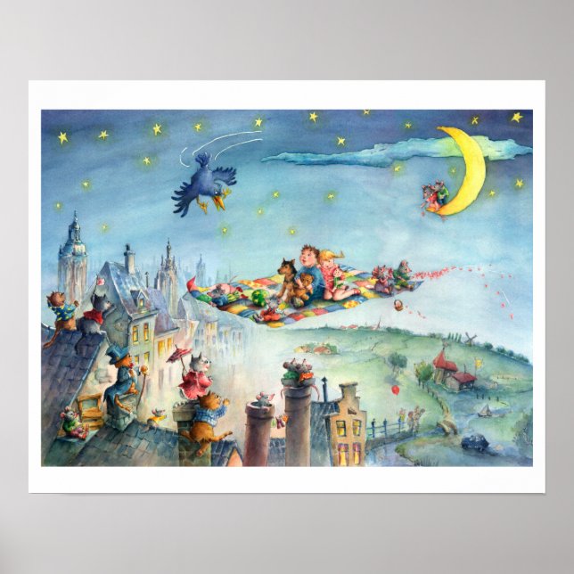 Flygande Matta Barnplanscher Poster (Framsidan)