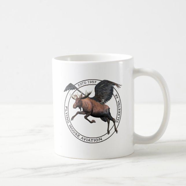 Flygande moose Aviation Kaffemugg (Höger)