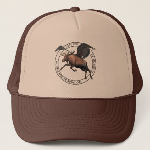 Flygande moose Aviation Logotyp Truckerkeps