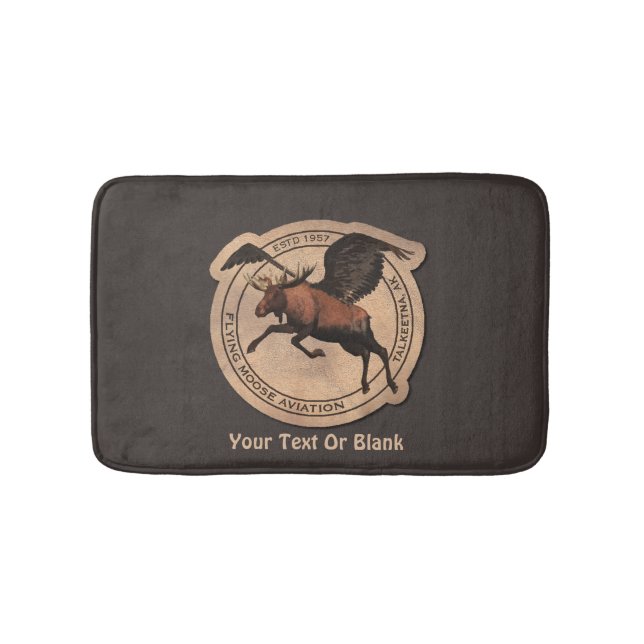 Flygande moose Aviation Patch Badrumsmatta (Framsidan)