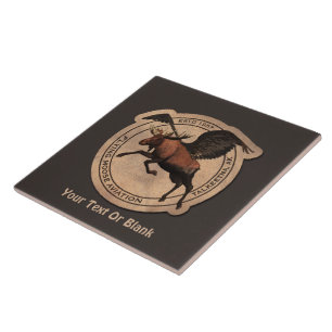 Flygande moose Aviation Patch Kakelplatta