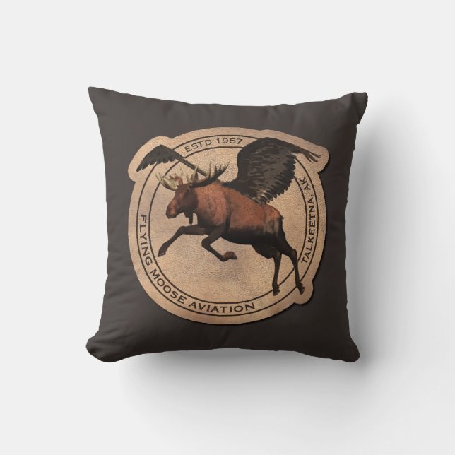 Flygande moose Aviation Patch Kudde (Framsida)