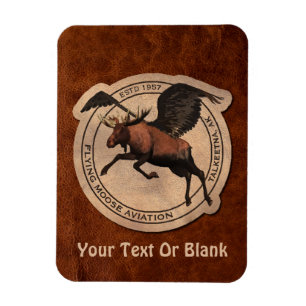 Flygande moose Aviation Patch Magnet