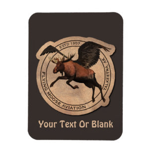 Flygande moose Aviation Patch Magnet