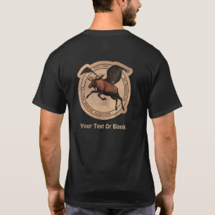 Flygande moose Aviation Patch T Shirt