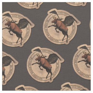 Flygande moose Aviation Patch Tyg