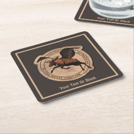 Flygande moose Aviation Patch Underlägg Papper Kvadrat