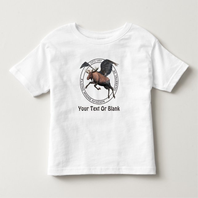 Flygande moose Aviation Tee (Framsida)