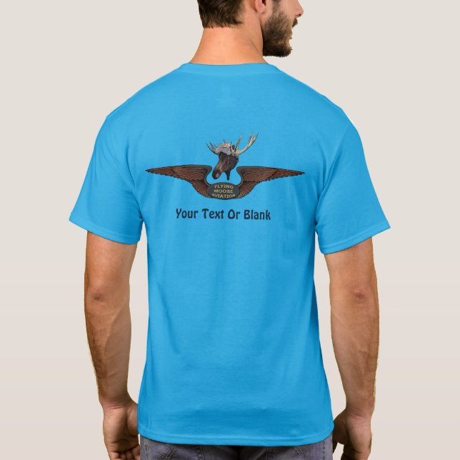 Flygande Moose Bush Pilot Vingar T Shirt (Baksida)