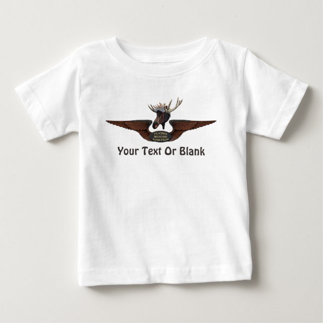 Flygande Moose Bush Pilot Vingar T-shirt (Framsida)