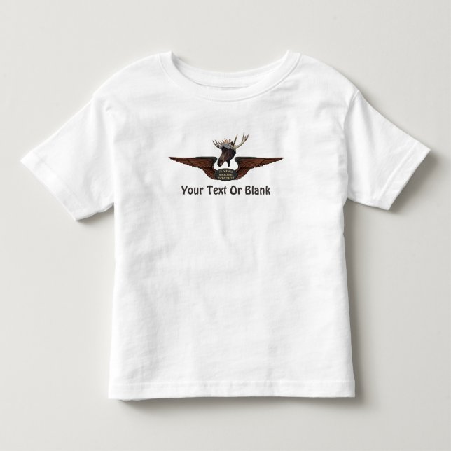 Flygande Moose Bush Pilot Vingar Tee (Framsida)