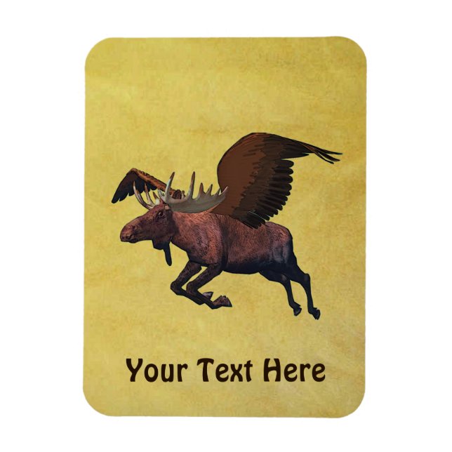 Flygande Moose Magnet (Vertikal)