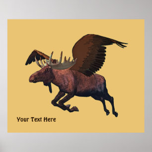 Flygande Moose Poster