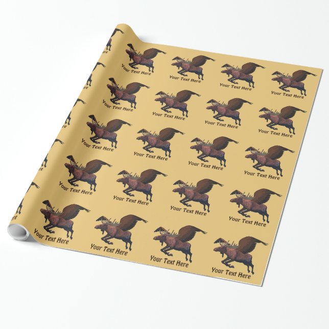 Flygande Moose Presentpapper (Utrullad)