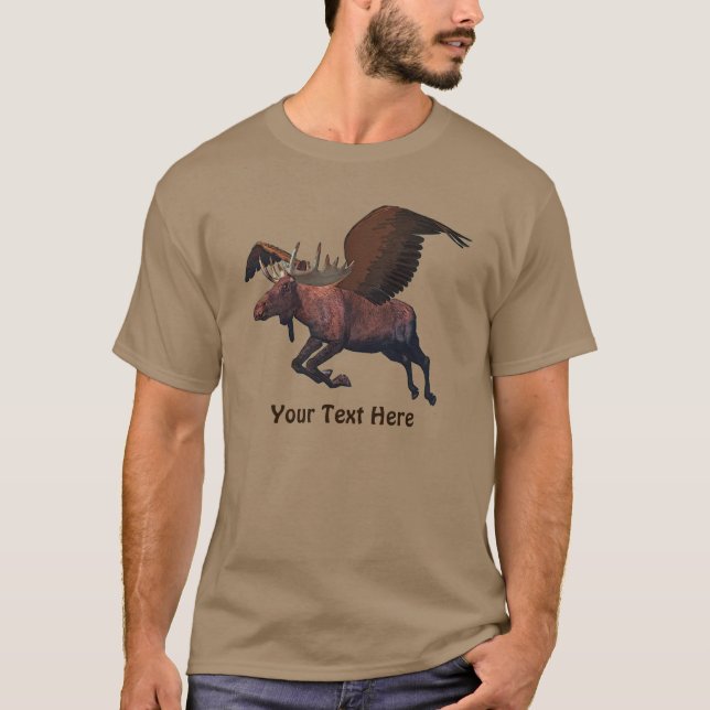 Flygande Moose Tee Shirt (Framsida)