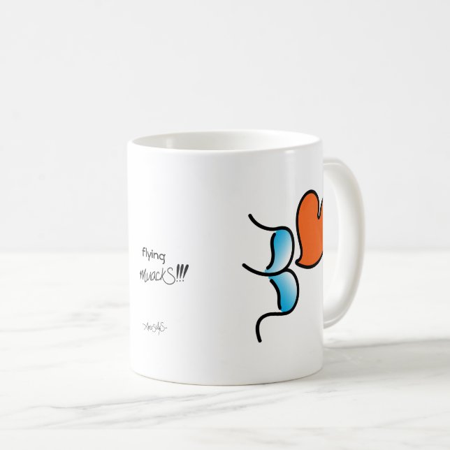 flygande muack, S!!! - Blå Kaffemugg (Framsida höger)