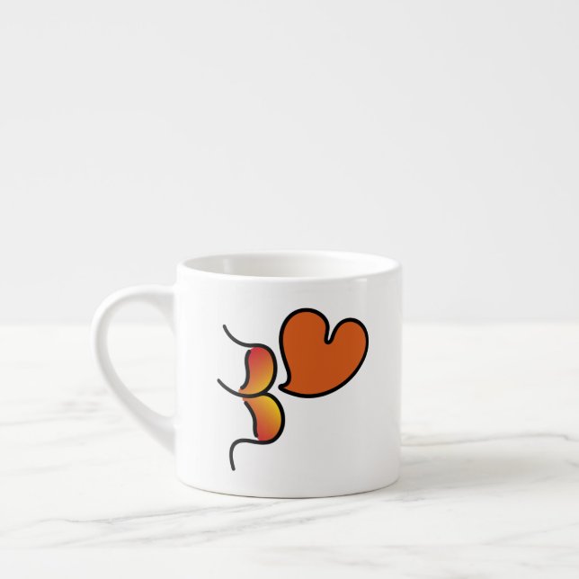 flygande muack, S!!! - ORANGE Espressomugg (Vänster)