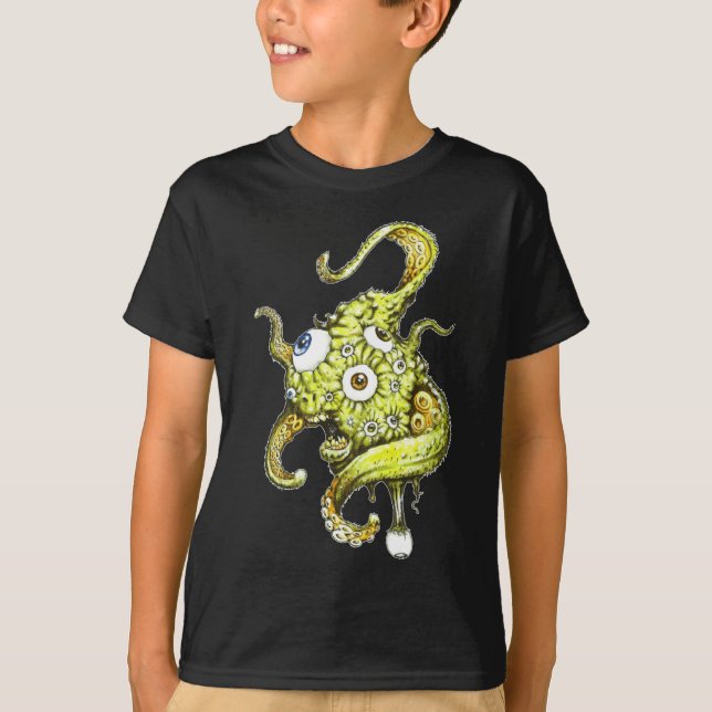 Flygande Octopus Eyeball..........Sak T-shirt (Framsida)