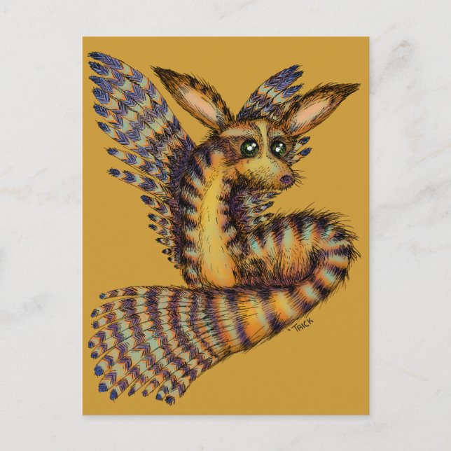 Flygande Öken Vulpix Vykort (Framsida)