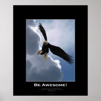 Flygande Örn BE FANTASTISK inspirationsinflytande  Poster