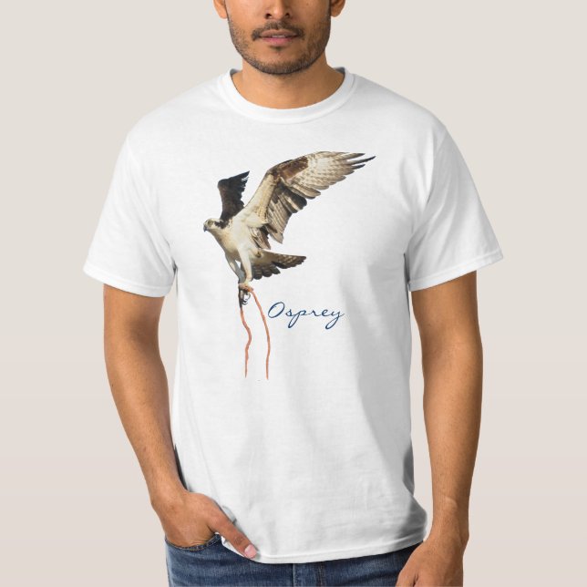 Flygande Osprey Fish Hawk T-Shirt (Framsida)