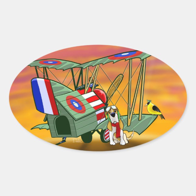 flygande ovalt klistermärke (Framsida)