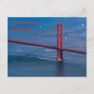 Flygande över San Francisco Golden Grind Bridge Vykort