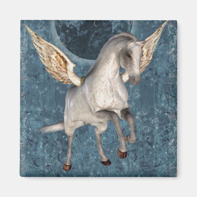 Flygande Pegasus Fantasy Magnet (Framsidan)