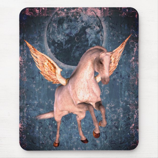 Flygande Pegasus Horse Fantasy Art Musmatta (Framsidan)
