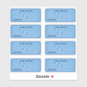 Flygande Pelican Birds Airmail Stickers Klistermärken